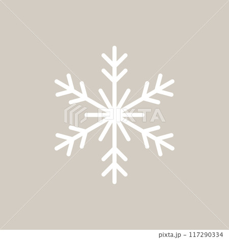 雪の結晶のシンプルなカラーアイコン 117290334