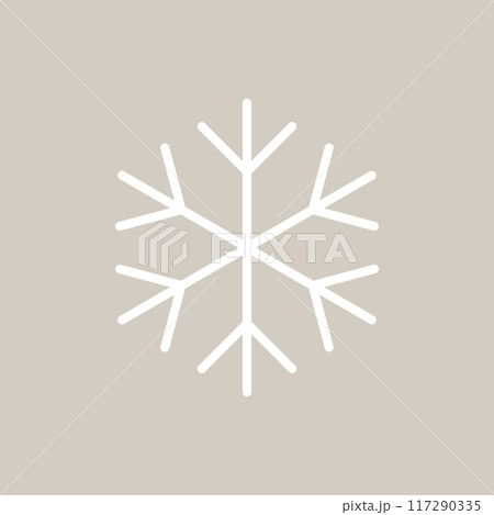 雪の結晶のシンプルなカラーアイコン 117290335