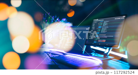 Digital technology industry concept development of programming and coding technologies. 117292524