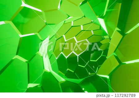 3D render of vibrant abstract background neon tunnel 117292789