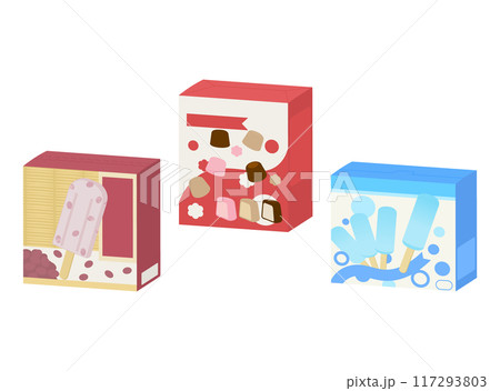 箱アイスのイラスト 箱アイスのイラスト 117293803