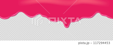 Realistic 3D dripping glossy pink chewing gum isolated on a transparent background Realistic 3D dripping glossy pink chewing gum isolated on a transparent background 117294453