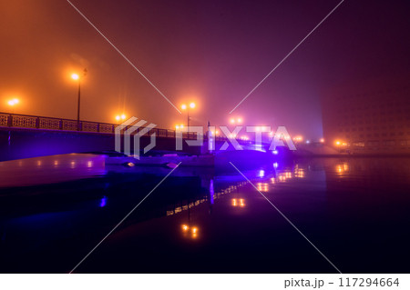 【北海道_釧路_弊舞橋】釧路の夜・霧のヌサマイ橋 117294664