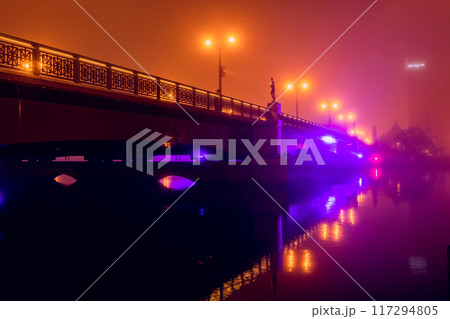 【北海道_釧路_弊舞橋】釧路の夜・霧のヌサマイ橋 【北海道_釧路_弊舞橋】釧路の夜・霧のヌサマイ橋 117294805