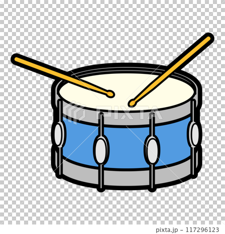 Educational instrument illustration: snare drum Educational instrument illustration: snare drum 117296123