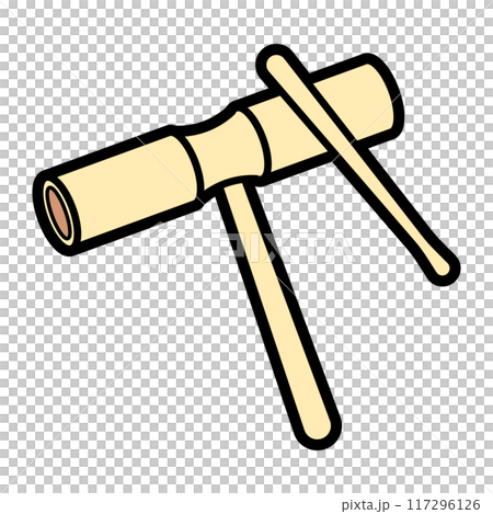 教育用楽器イラスト:ウッドブロック 教育用楽器イラスト:ウッドブロック 117296126