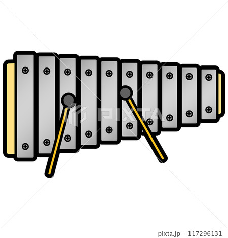 教育用楽器イラスト：鉄琴 117296131