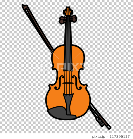 教育用楽器イラスト：ヴァイオリン 117296137