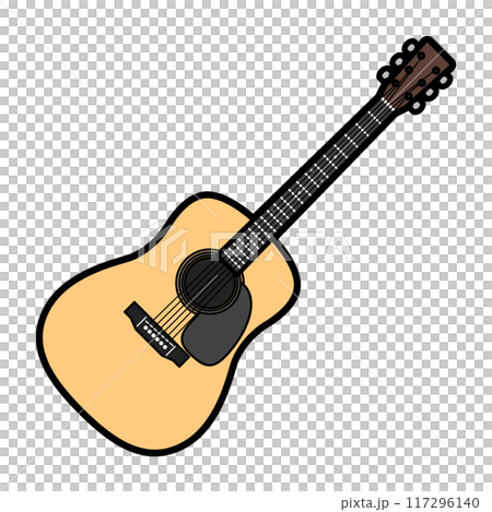 Educational musical instrument illustration: guitar Educational musical instrument illustration: guitar 117296140