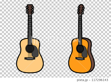 教育用楽器イラスト：ギター　セット 117296143