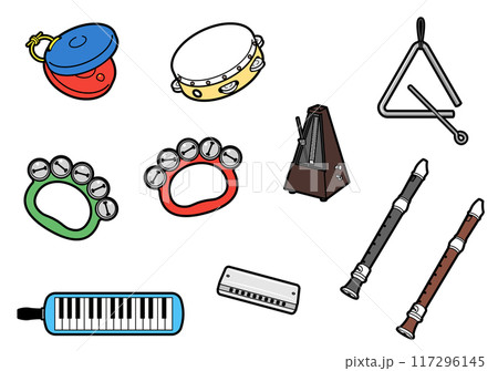 教育用楽器イラストセット 117296145