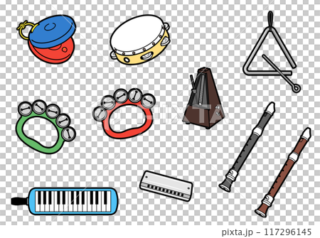 教育用楽器イラストセット 117296145