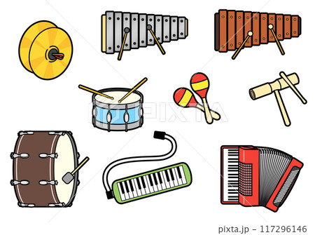 教育用楽器イラストセット 117296146