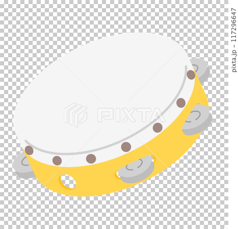 Educational instrument illustration: tambourine 117296647