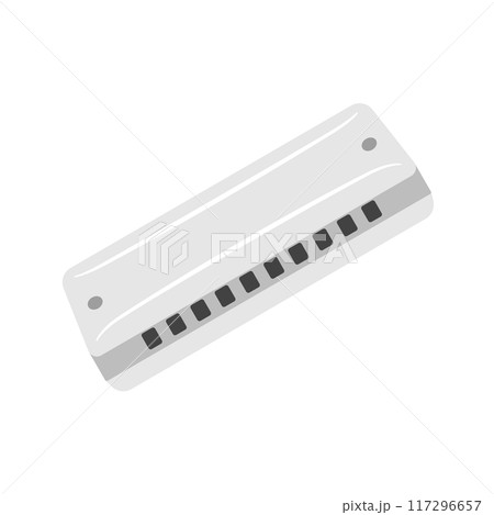 教育用楽器イラスト：ハーモニカ 117296657