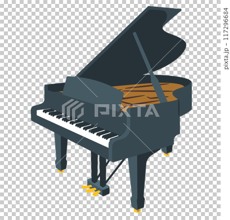 教育樂器插畫：三角鋼琴 117296684