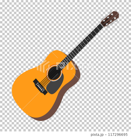 教育用楽器イラスト:ギター 教育用楽器イラスト:ギター 117296695
