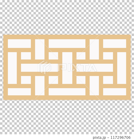 紙ありのアジアン風の窓枠や家具に使われる文様・装飾のイラスト素材 ベクター 紙ありのアジアン風の窓枠や家具に使われる文様・装飾のイラスト素材 ベクター 117296706