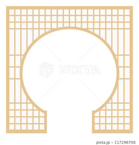 紙ありのアジアン風の窓枠や家具に使われる文様・装飾のイラスト素材 ベクター 紙ありのアジアン風の窓枠や家具に使われる文様・装飾のイラスト素材 ベクター 117296708