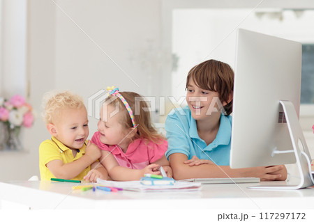 Back to school. Kids in classroom Back to school. Kids in classroom 117297172