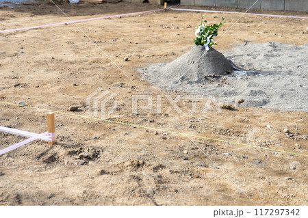 住宅建設の地鎮祭 住宅建設の地鎮祭 117297342