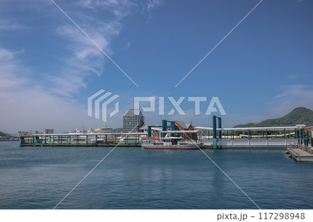 May 13 2024 beautiful park with beautiful trees in the background and blue sky 117298948