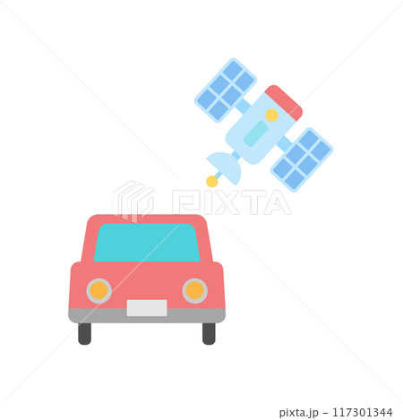 車と人工衛星 117301344