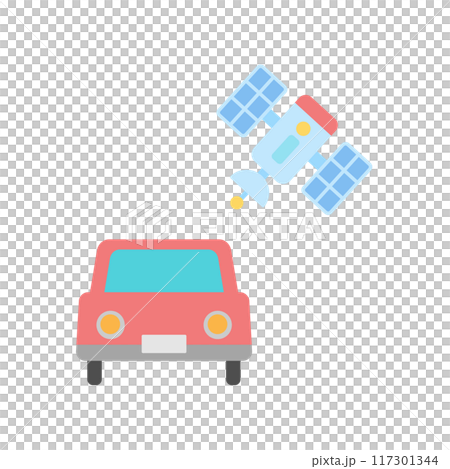 汽車和衛星 117301344
