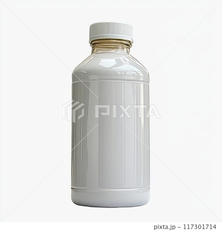 Blank Bottles Isolated on White Background, Product Photography for Beverage Industry Generative AI 117301714