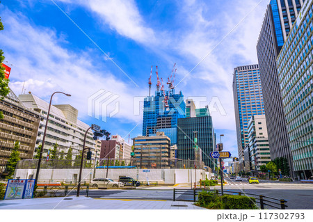 日本の東京都市景観 東京・八重洲。呉服橋交差点、八重洲一丁目北地区再開発や日本橋一丁目の再開発など 日本の東京都市景観 東京・八重洲。呉服橋交差点、八重洲一丁目北地区再開発や日本橋一丁目の再開発など 117302793