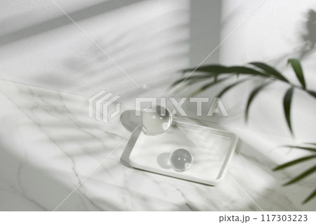 A sunny room with windows. Background with multiple objects and shadows for different designs. A sunny room with windows. Background with multiple objects and shadows for different designs. 117303223