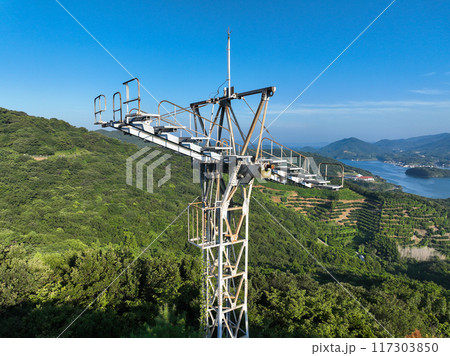 愛媛県愛南町　御荘湾ロープウェイ　支柱 117303850