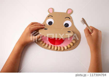 DIY craft for teeth and dental health for elementary 117304704