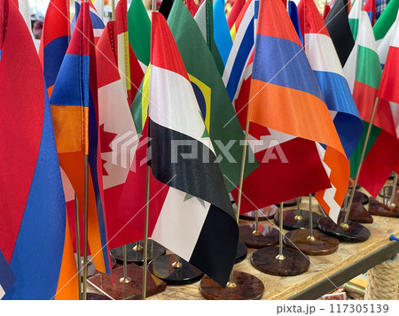 Many flags of different countries of the world Geography 117305139