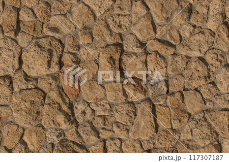 Rough Brown Stone Floor Texture Solid Background Wall Pattern 117307187