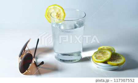 Glass of cold water Glass of cold water 117307552