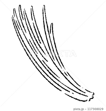 手描きのネギのイラスト2（白黒） 117308029