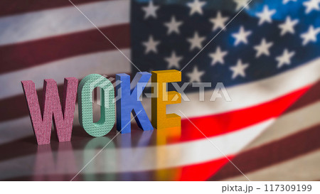 The woke text for modern social justice movements 3d rendering. The woke text for modern social justice movements 3d rendering. 117309199