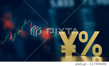 The Gold yen symbol and zero percent for Japan Business concept 3d rendering The Gold yen symbol and zero percent for Japan Business concept 3d rendering 117309200