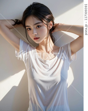 若い女性のポートレート 117309391