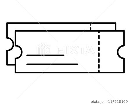 シンプルなチケットイラスト 117310169