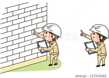 点検をする作業員 点検をする作業員 117310260