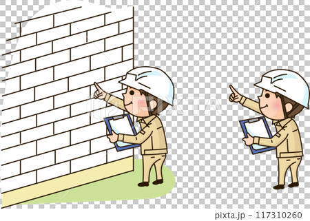 点検をする作業員 点検をする作業員 117310260