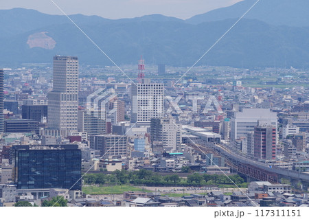八幡山展望台からの福井市中心市街地の眺め 117311151