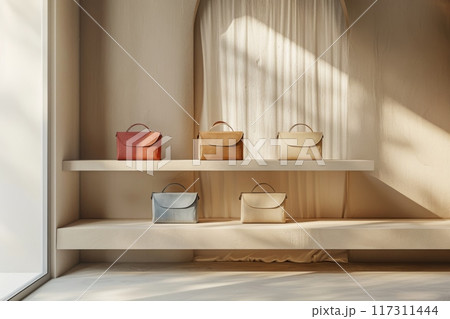 Mockup bag for advertising product. Generative AI 117311444