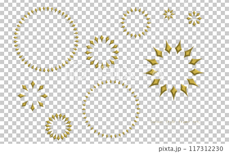 ゴシックっぽい円フレーム セット。菱形の円フレームセット。 ゴシックっぽい円フレーム セット。菱形の円フレームセット。 117312230