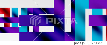 Colorful squares, lines minimal abstract background. Vector Illustration For Wallpaper, Banner, Background, Card, Book Illustration, landing page 117313480