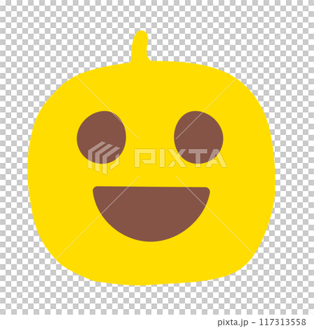 Simple and cute Halloween pumpkin illustration 117313558