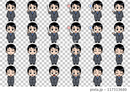 Salaryman (suit) character set 117313680