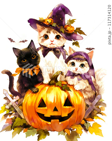 ネコたちのハロウィン ネコたちのハロウィン 117314120